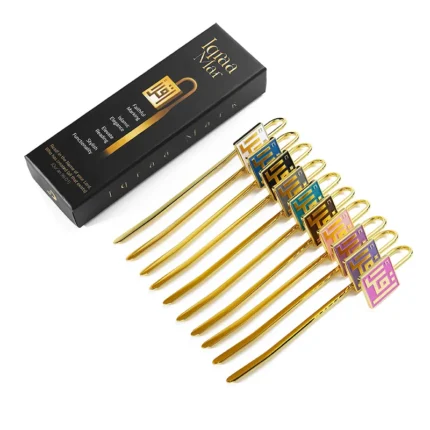 3005-4-Multi colored painted square Ruyi bookmark