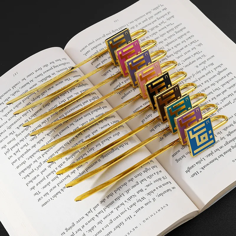 3005-5-Segnalibro Ruyi quadrato dipinto multicolore