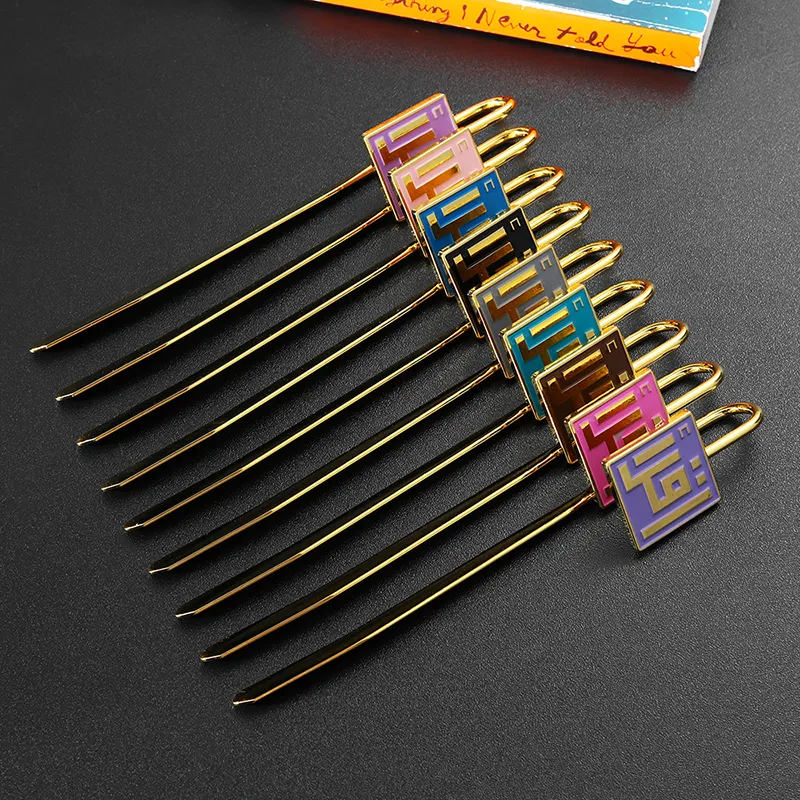 3005-6-Segnalibro Ruyi quadrato dipinto a più colori