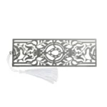 3010-2-Полый узор корродированное серебро матовая линейка закладка