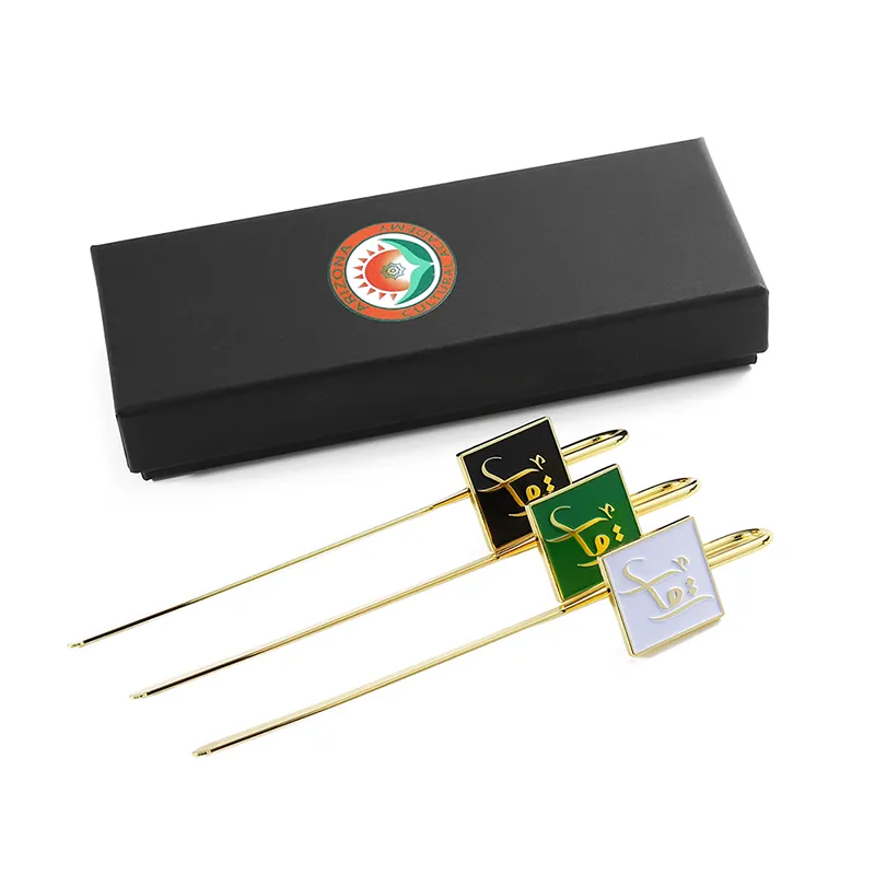 3151-1 - Marque-page Ruyi simple face avec texte, peinture cuite au four, imitation or