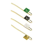 3151-4 - Marque-page Ruyi simple face avec texte, peinture cuite au four, imitation or