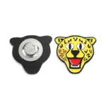 1702-3-Badin Tête de Tigre Jaune Badge aimanté à peindre