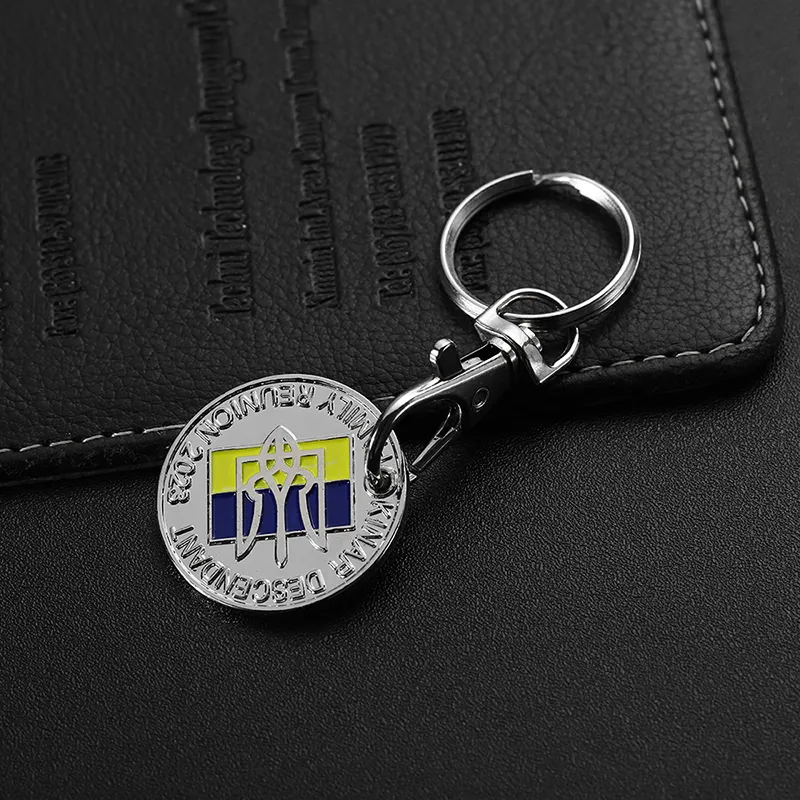 2152-6-皇冠图案汽车珐琅银令牌扣