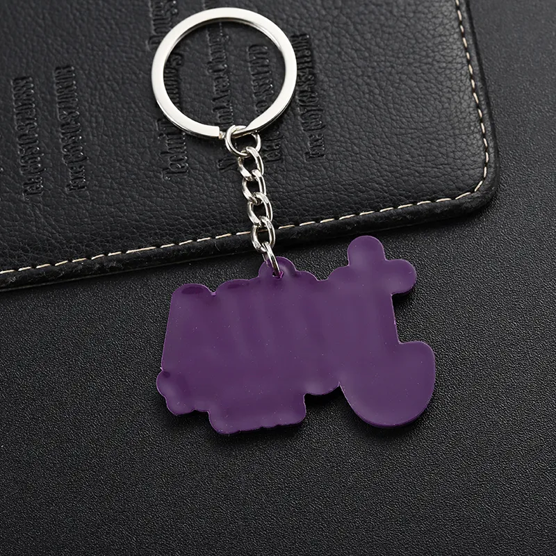 2452-6-Nomi di lettere irregolariPortachiavi in PVC personalizzato