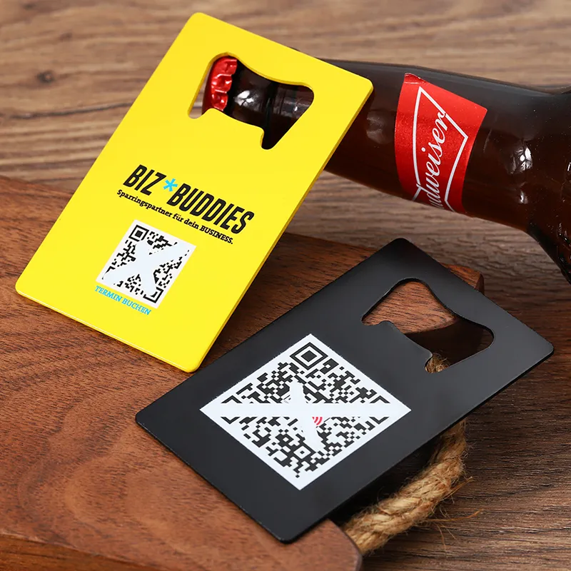 3441-8-方形卡黄黑彩喷不锈钢开瓶器