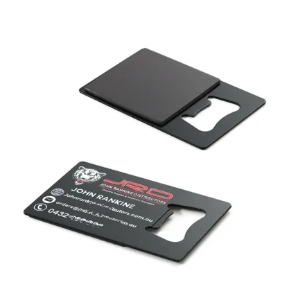 3442-3-Black color spray magnet card stainless steel bottle opener