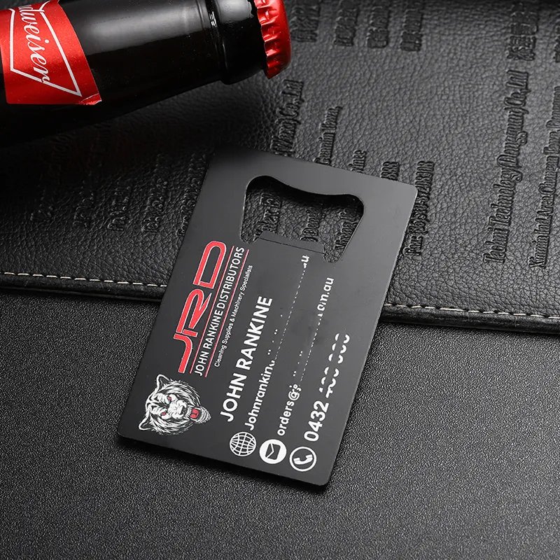 3442-6-Apertura di bottiglia in acciaio inossidabile con magnete spray di colore nero