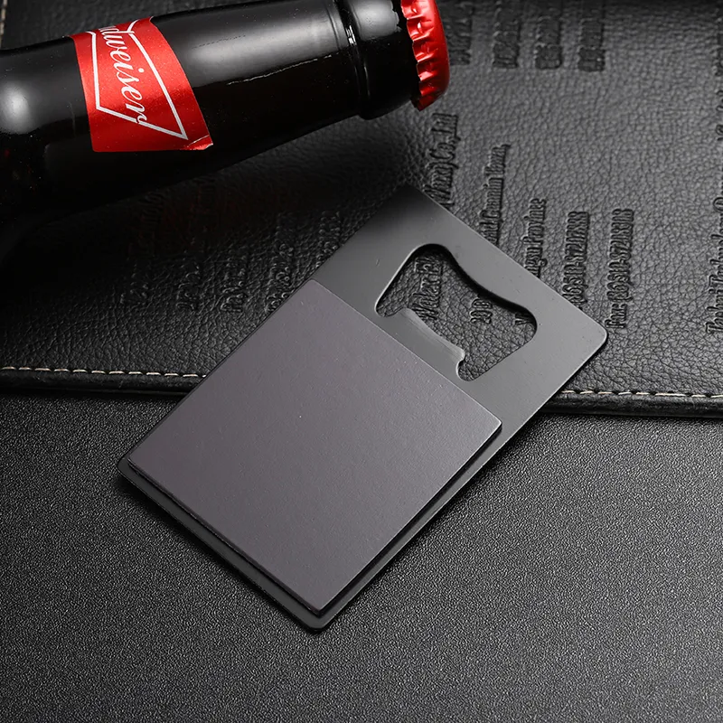 3442-7-Apertura di bottiglia in acciaio inox con magnete spray di colore nero