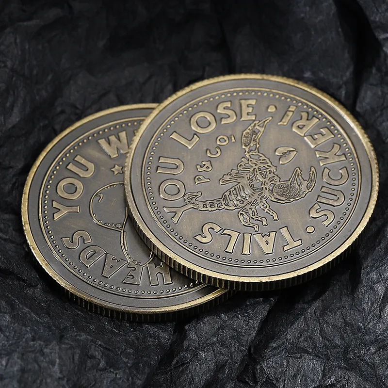 2518-8-Cowboy Scorpion Blue Bronze Commemorative Coin