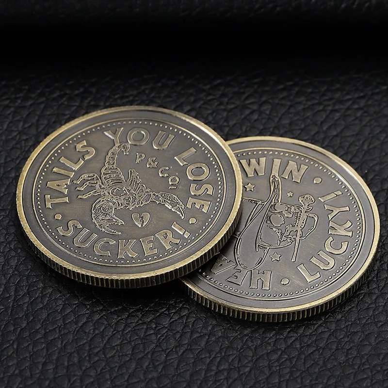 2518-9-Cowboy Scorpion Blue Bronze Commemorative Coin