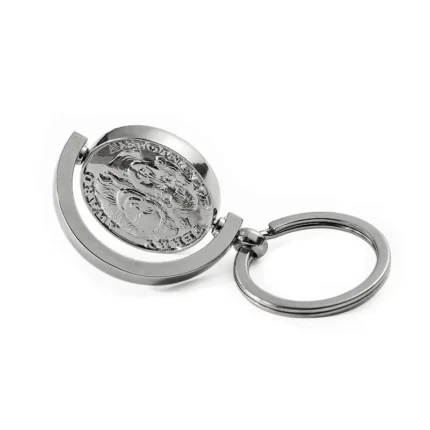 2280-3-Half-frame 3D embossed portrait rotating keychain