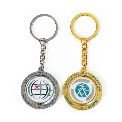 2282-2-Sterling Group enamel rotating keychain