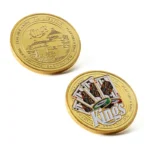 2519-2-Moneta commemorativa con carta da gioco dipinta a spruzzo e smalto morbido