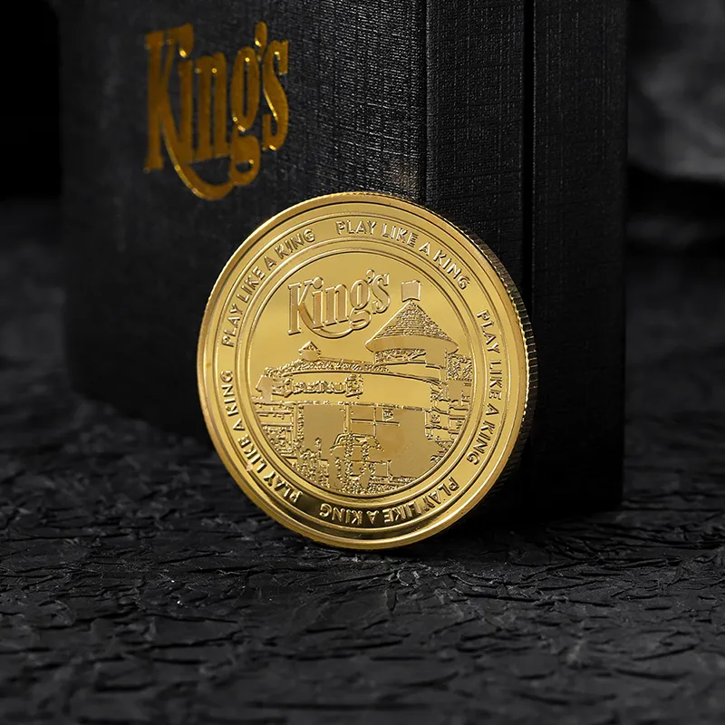 2519-5-Moneta commemorativa con carta da gioco dipinta a spruzzo e smalto morbido