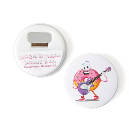 3692-3-Color spray circular inner mouth bottle opener fridge magnet