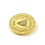 3693-5-Imã de geladeira com imitação de ouro por galvanoplastia pura em relevo