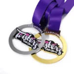 1426-2-Softness competition hollow gold and silver medal