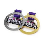 1426-4-Softness competition hollow gold and silver medal