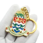 2337-4-Portachiavi con testo irregolare verniciato in oro