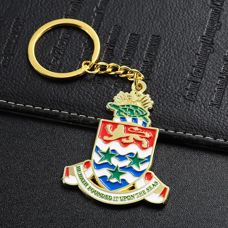 2337-5-Portachiavi con testo irregolare dipinto in oro