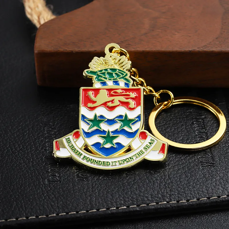 2337-6-Portachiavi con testo irregolare dipinto in oro