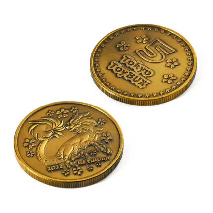 2511-4-Tokyo Toy Bus Antique Gold Commemorative Coin, Japan