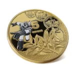 2512-2-Kamen Rider real gold with double-sided color spray coin