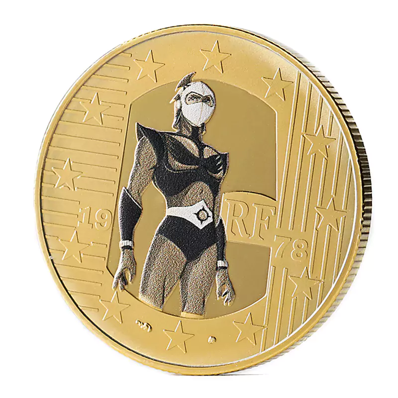 2512-5-Kamen Rider real gold with double-sided color spray coin