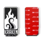 3602-4-Tentacule d'octopus carré électrophorèse peinture noire pour réfrigérateur autocollant