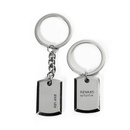 2358-1-Stainless steel engraved silver keychain