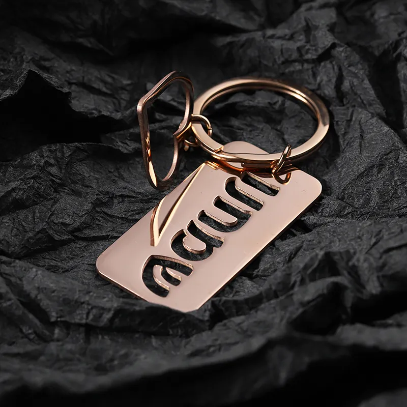 2359-6 - Брелок из нержавеющей стали цвета розового золота