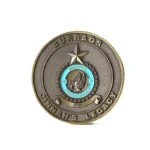 2515-1 - Moeda de desafio da Força Aérea do Paquistão com pintura 3D armada