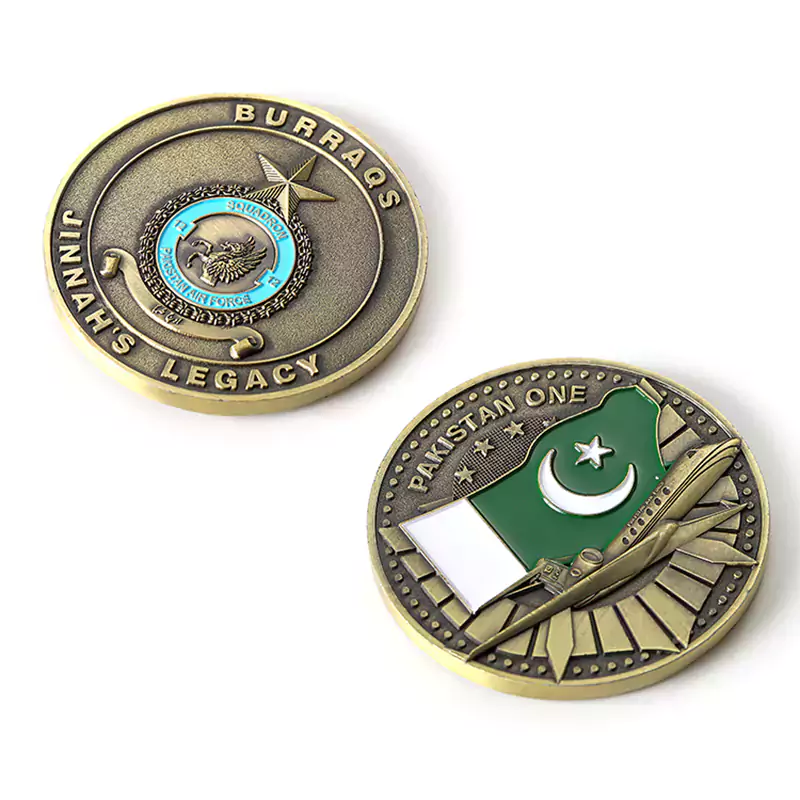 2515-5-Pakistani Air Force Armed 3D Painted Challenge Coin