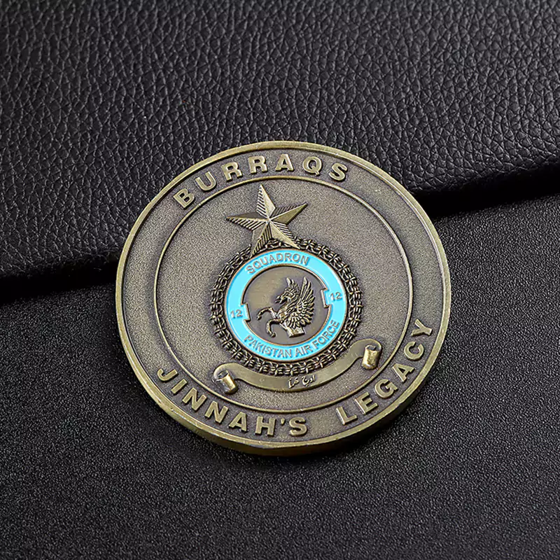 2515-6 - Moeda de desafio da Força Aérea do Paquistão com pintura 3D armada
