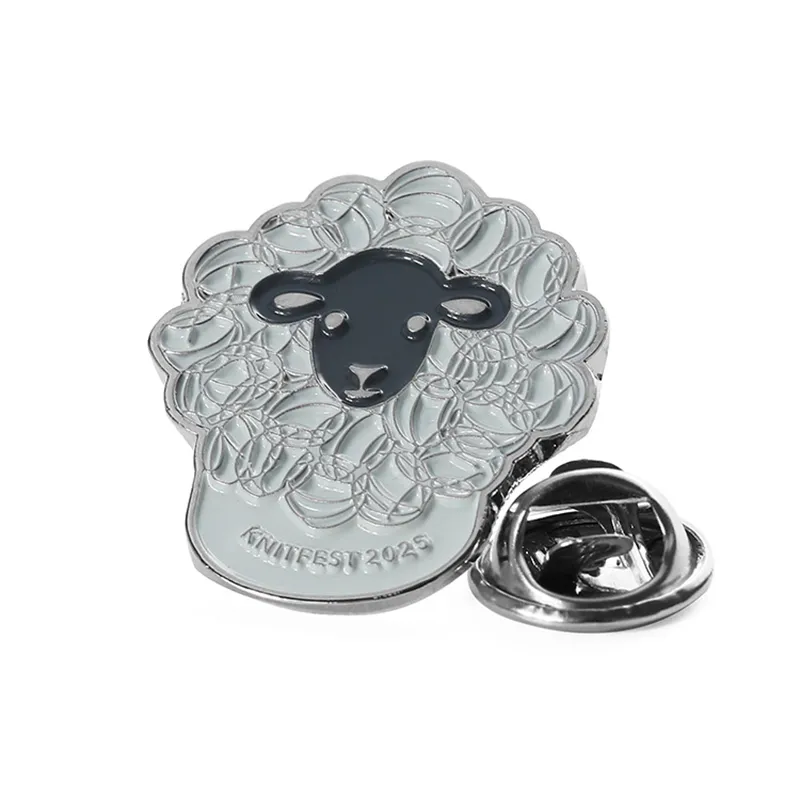 1702-1-KnitFest 2025 Knitted Texture Lamb Metal Pin