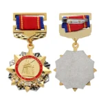 5654-2-Distintivo d'onore personalizzato a forma di stella a cinque punte in metallo