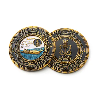 Custom Challenge Coin Cost Calculator-Double-Sided Enamel Zinc Coin