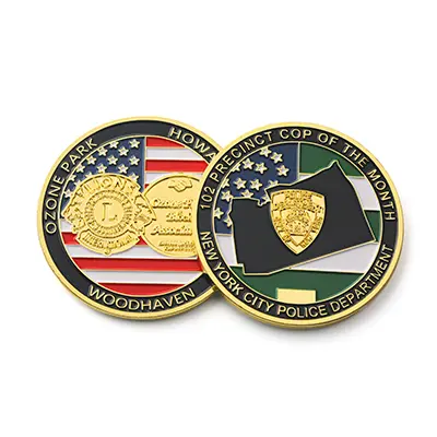 Custom Challenge Coin Cost Calculator-Multicolor Electroplated Iron Coin-1