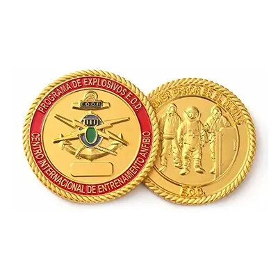 Custom Challenge Coin Cost Calculator-Single-Sided Enamel Copper Coin-11