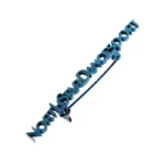 1570-3-North Star Dancing Sports Spilla a forma di lettera blu